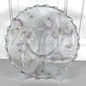 VTG Crystal Clear Studios 13" Chip & Dip Chrysanthemum Serving Platter